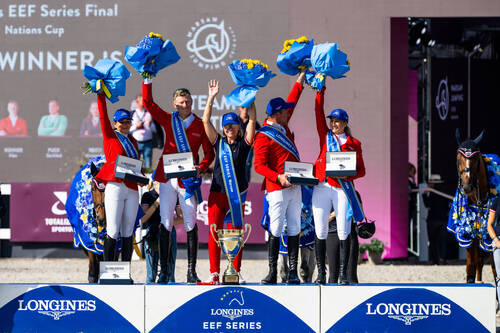 Austria wins Longines EEF Nations Cup Final 2023 - Alessandra Reich - Max Kühner - Angelika May - Gerfried Puck - Katharina Rhomberg - pc Lukasz Kowalski