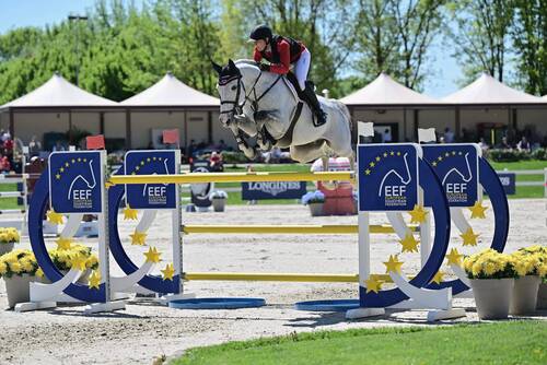 Austria’s Katharina Rhomberg riding Colestus Cambridge in the Longines EEF Series © EEF