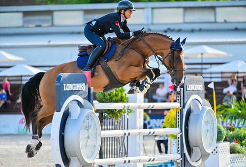 Giulia Martinengo Marquet with mount Captain Morgan Weering Z secured the third clear for Team Italy in the second round of the semi-final of the Longines EEF Series in Budapest on Friday 27 June 2025. © EEF/ photohajdu.
