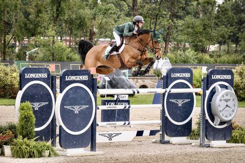 Harry Allen (IRL) and Edison de Hus claim victory in a nail biting jump off against Italy at the Longines EEF Series Region South qualifier at Scuderia La Caccia on Friday 15 may 2026. © EEF/Scuderia La Caccia