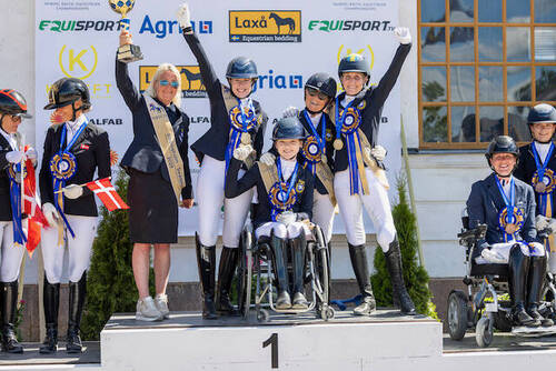 Para Dressage podium - Sweden take gold in the Para team championship at the Nordic Baltic Equestrian Championships 2026, Strömsholm (SWE) © Roland Thunholm.