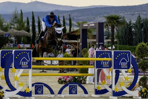 Roberto Turchetto riding Bubalou part of the winning team at the Longines EEF Series Nations Cup Thessaloniki (GRE) on Sunday 7 June 2026 © EEF