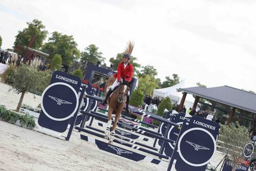 Gilles Thomas (BEL) and his mount Qalista DN competing at the regional qualifier at Peelbergen on Friday 23 May 2025. © EEF
