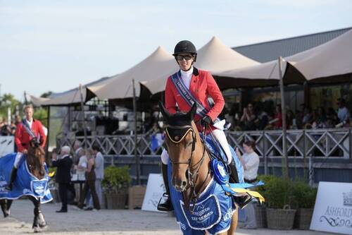 Belgium’s Gudrun Patteet competing in the 2026 Longines EEF Series North West semi final in Peelbergen (NED) © EEF