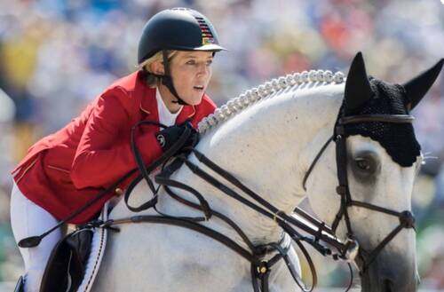 Meredith Michaels-Beerbaum (GER) riding Fibonacci. © FEI/Richard Julliart