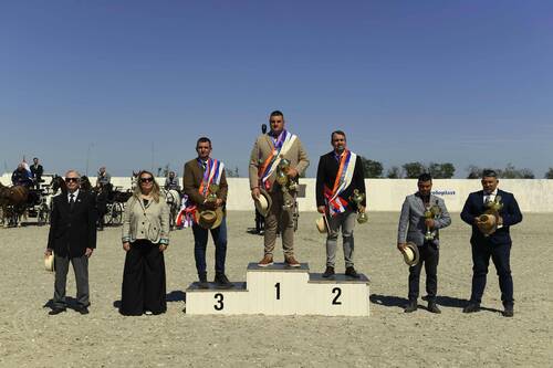 Balkan Championships for Driving 2026 individual podium L to R: Eduard Bartha (ROU), Milan Đurđević (SRB) and David Sušac (CRO)
